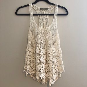 White lace tank top